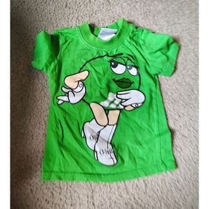 M&M T-shirt Girls Sz 3T Green M&M